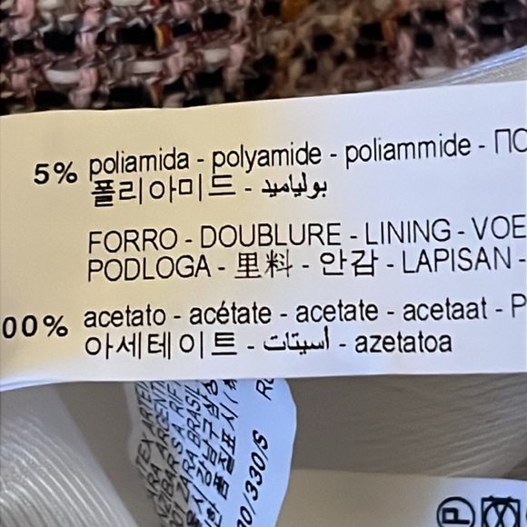 Zara Pink Tweed Sleeveless Vest Blazer Size Small - Picture 9 of 9